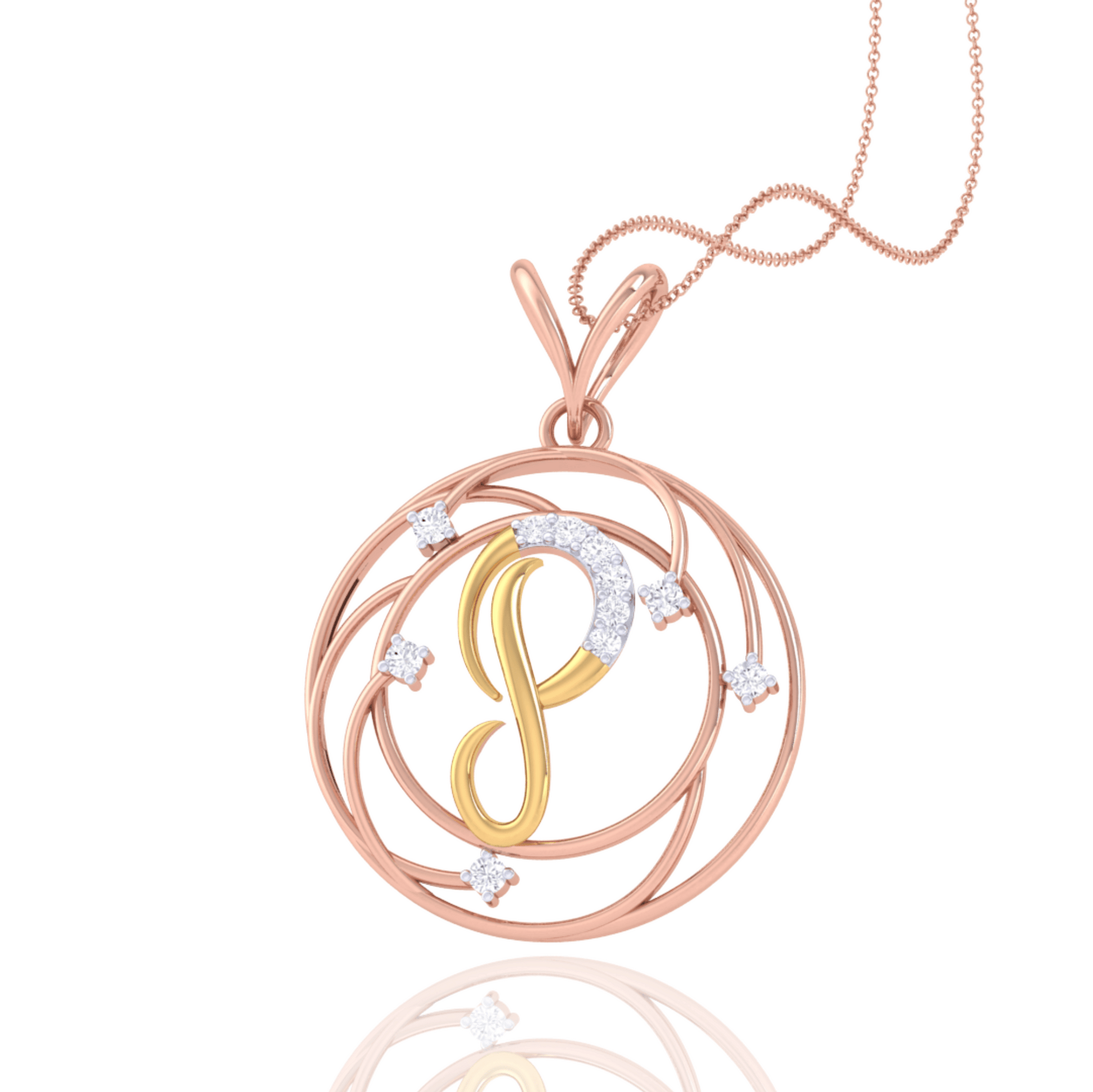 925 Silver A to Z Letters Women's Chain & Pendant