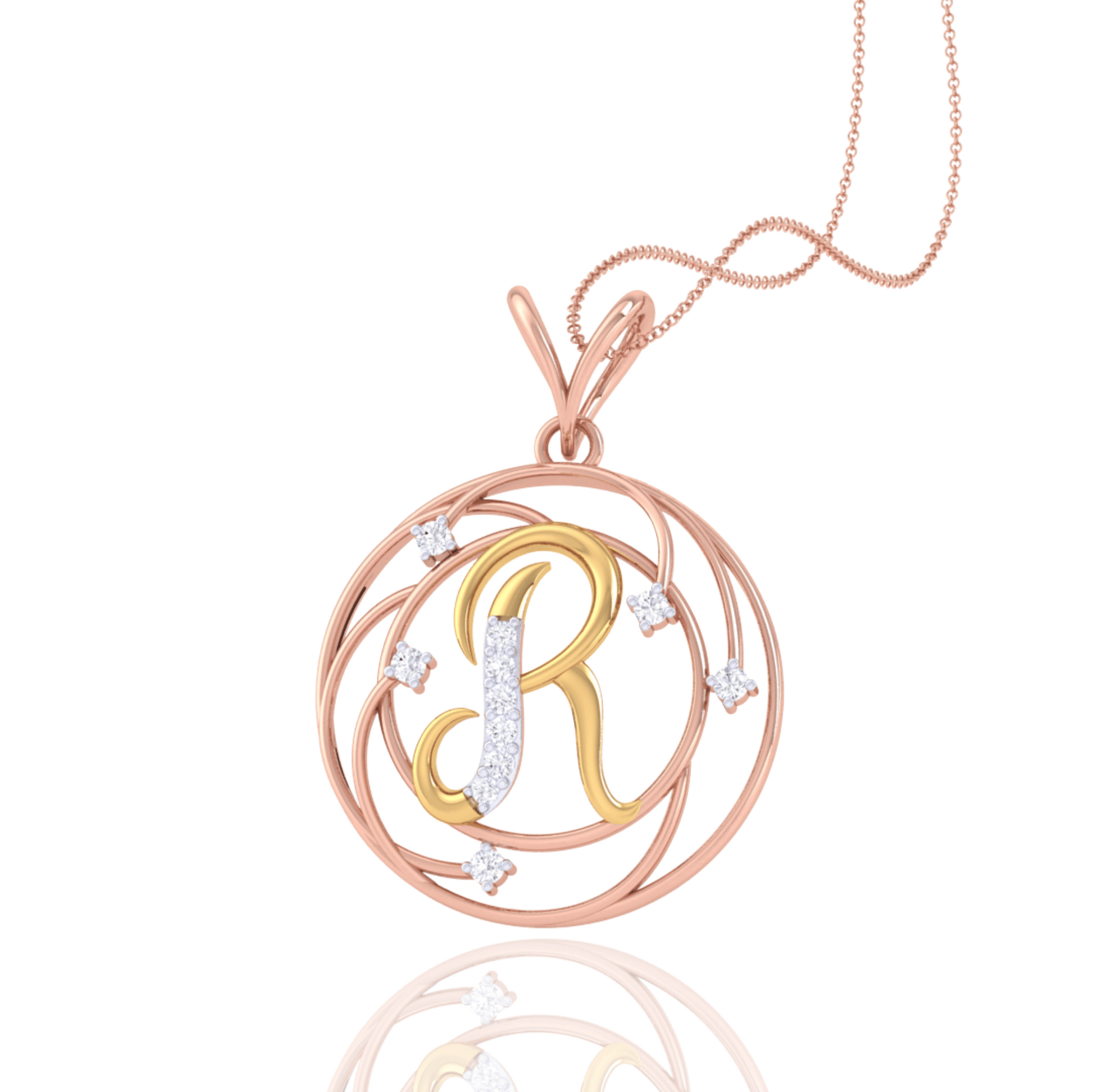 925 Silver A to Z Letters Women's Chain & Pendant