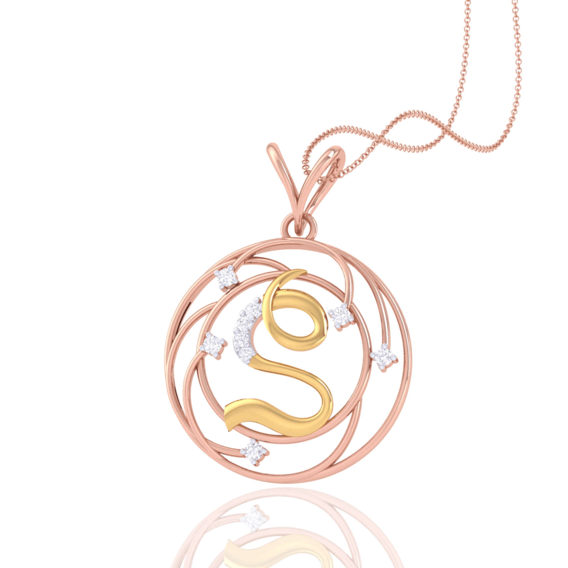 925 Silver A to Z Letters Women's Chain & Pendant