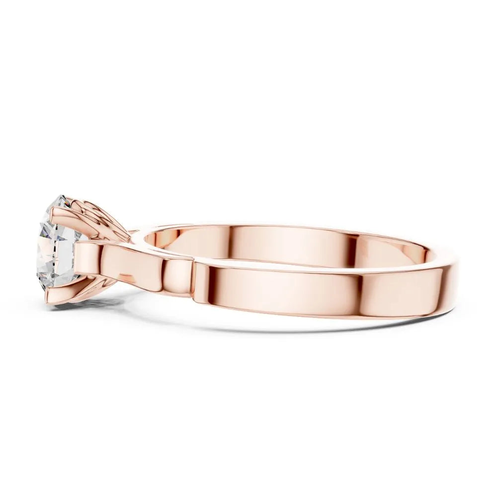 Modern Geometric Solitaire Ring in 925 Sterling Silver | ORYNIO