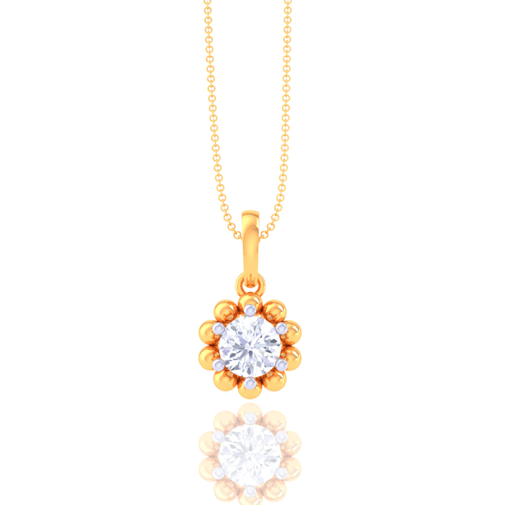 925 Silver Flower Design Women's Chain & Pendant