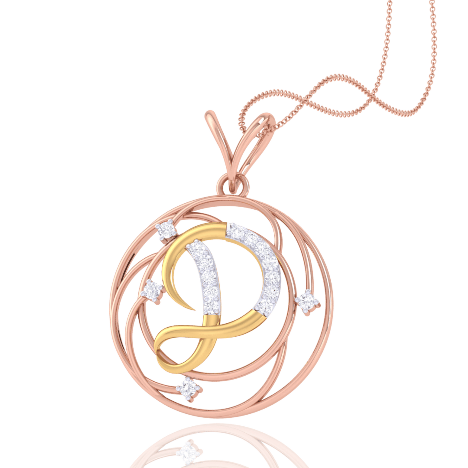 925 Silver A to Z Letters Women's Chain & Pendant