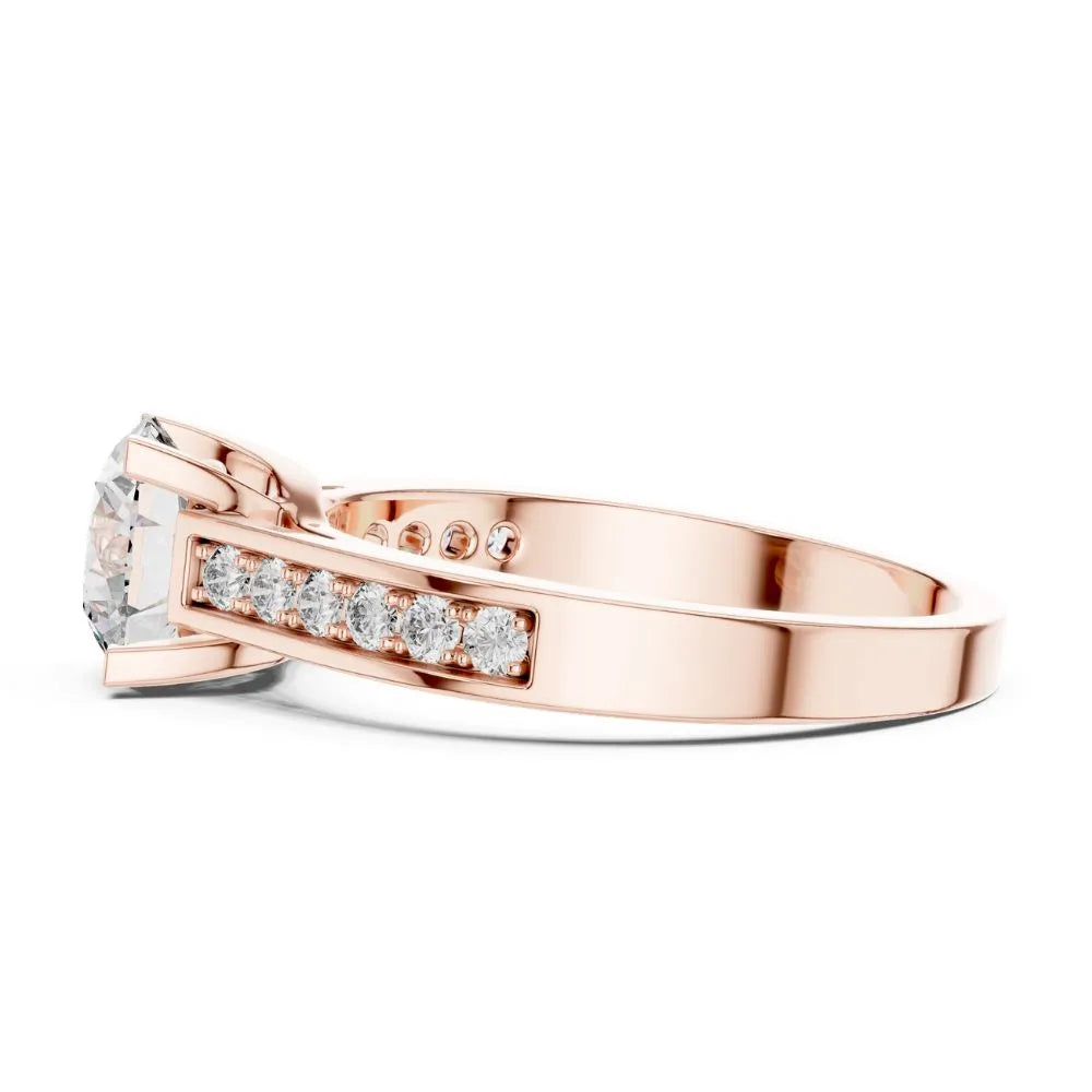 Orynio ORYNIO Lumina Channel Set Solitaire Ring in 925 Sterling Silver 92.5 silver jewellery