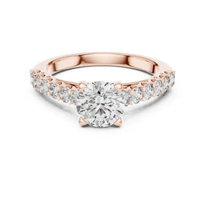 Orynio ORYNIO Radiant Grace Pavé Solitaire Sterling Silver Ring 92.5 silver jewellery