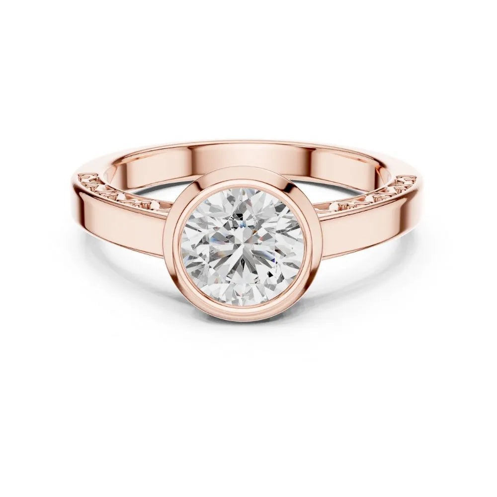 Orynio ORYNIO Luna Bezel Solitaire Sterling Silver Ring 92.5 silver jewellery