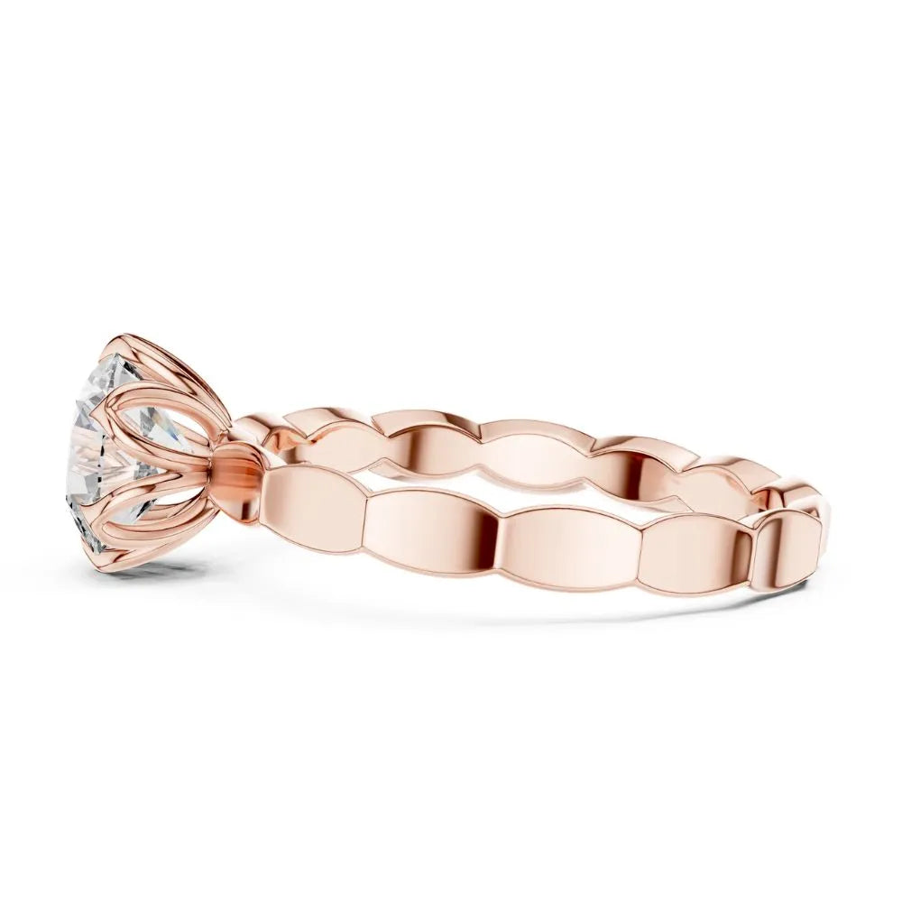 Floral Heart Solitaire Ring in 925 Sterling Silver | ORYNIO