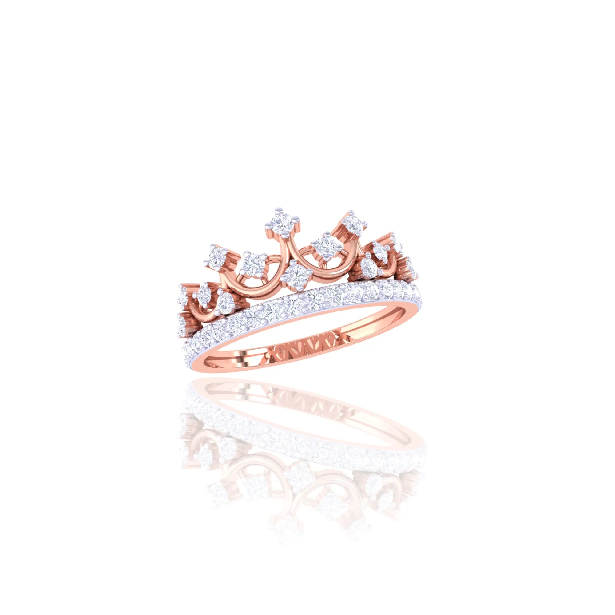 92.5 Sterling Silver Crown Tiara Ring