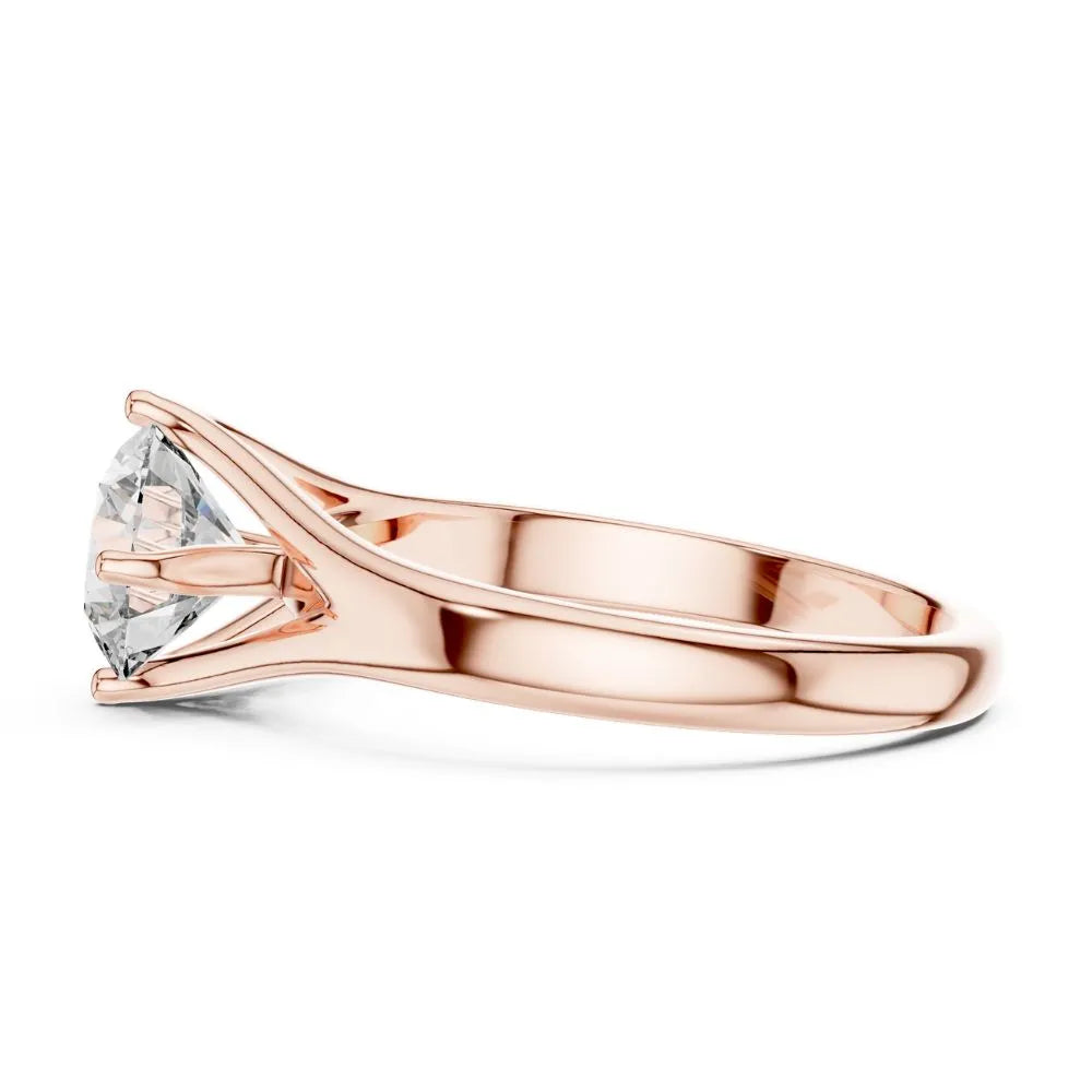 Modern Open Triangle Solitaire Ring in 925 Sterling Silver | ORYNIO