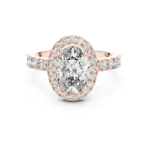 Orynio ORYNIO Aurelle Oval Halo Sterling Silver Engagement Ring 92.5 silver jewellery