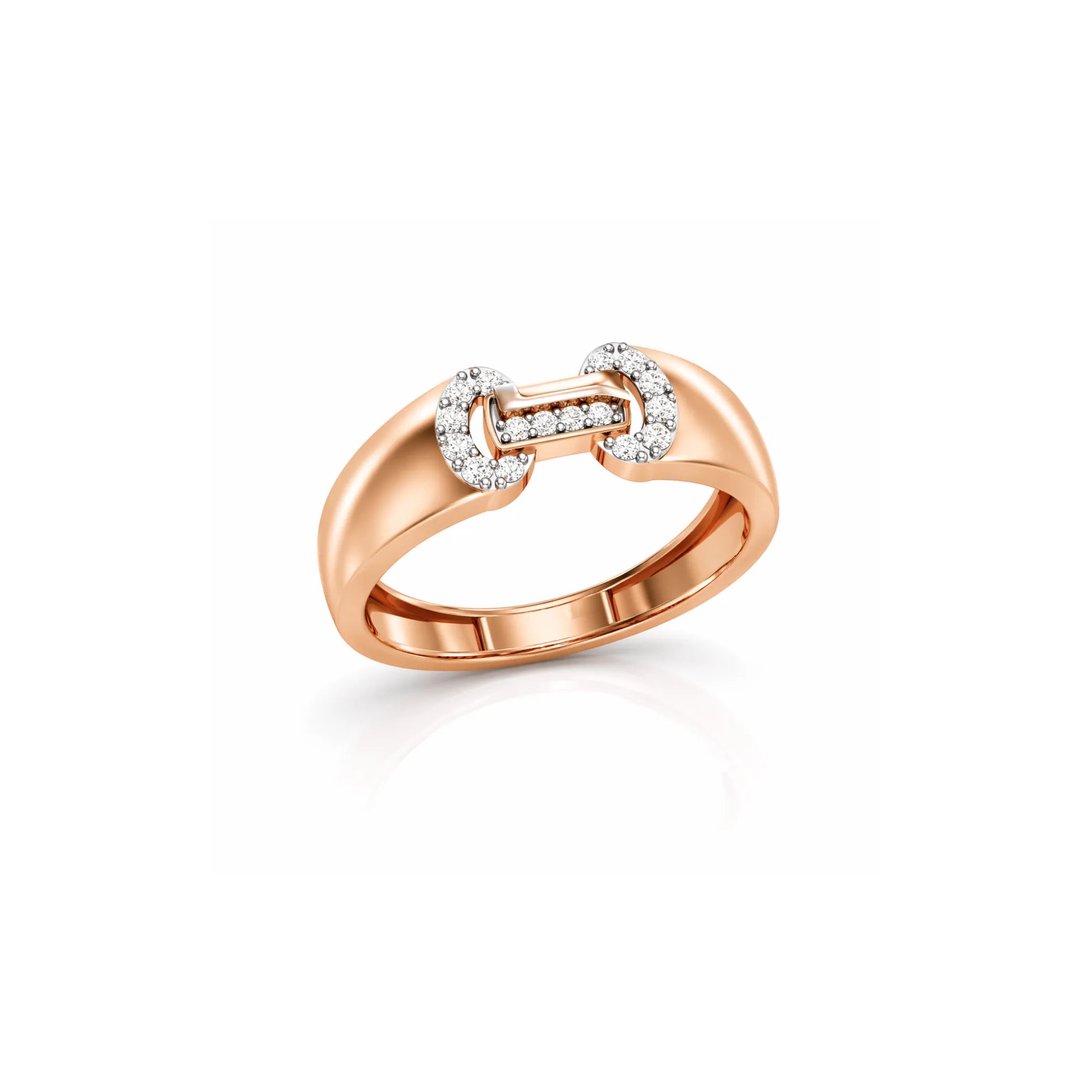 Diamond Link Band Ring