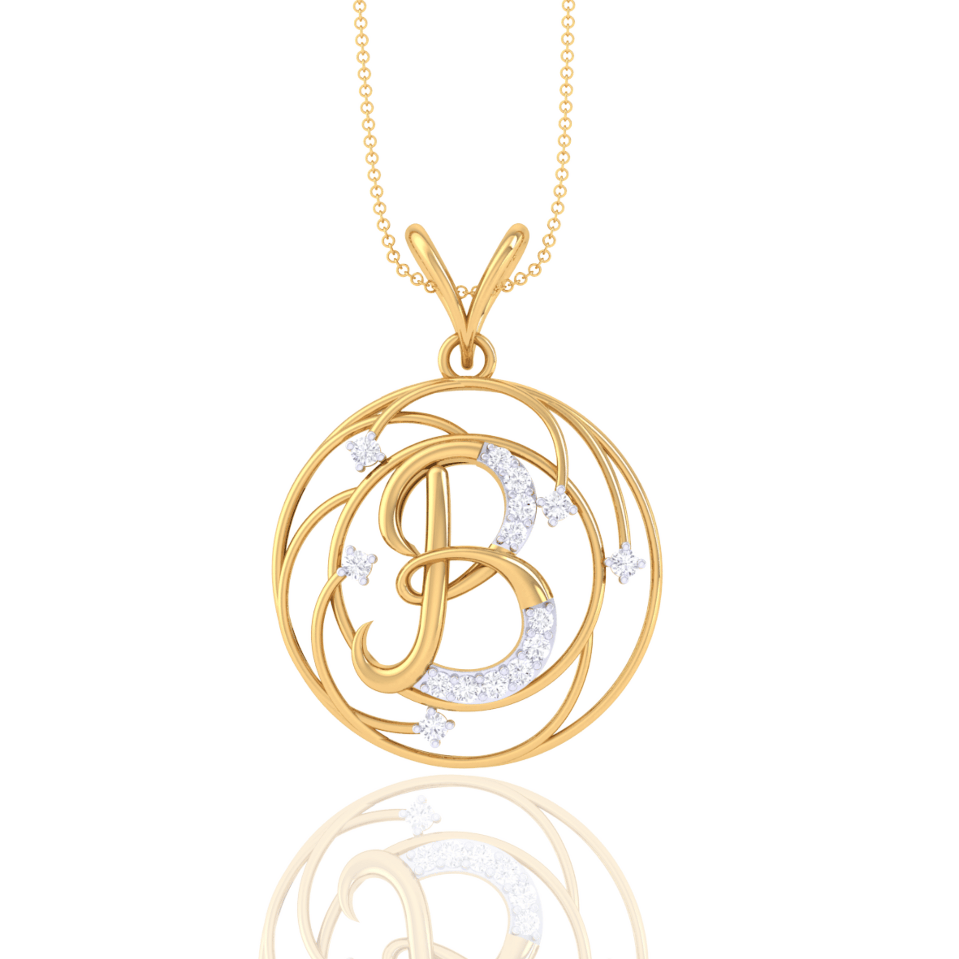 925 Silver A to Z Letters Women's Chain & Pendant