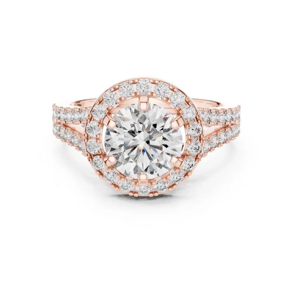 Orynio ORYNIO Celestia Split Halo Sterling Silver Engagement Ring 92.5 silver jewellery