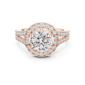 Orynio ORYNIO Celestia Split Halo Sterling Silver Engagement Ring 92.5 silver jewellery