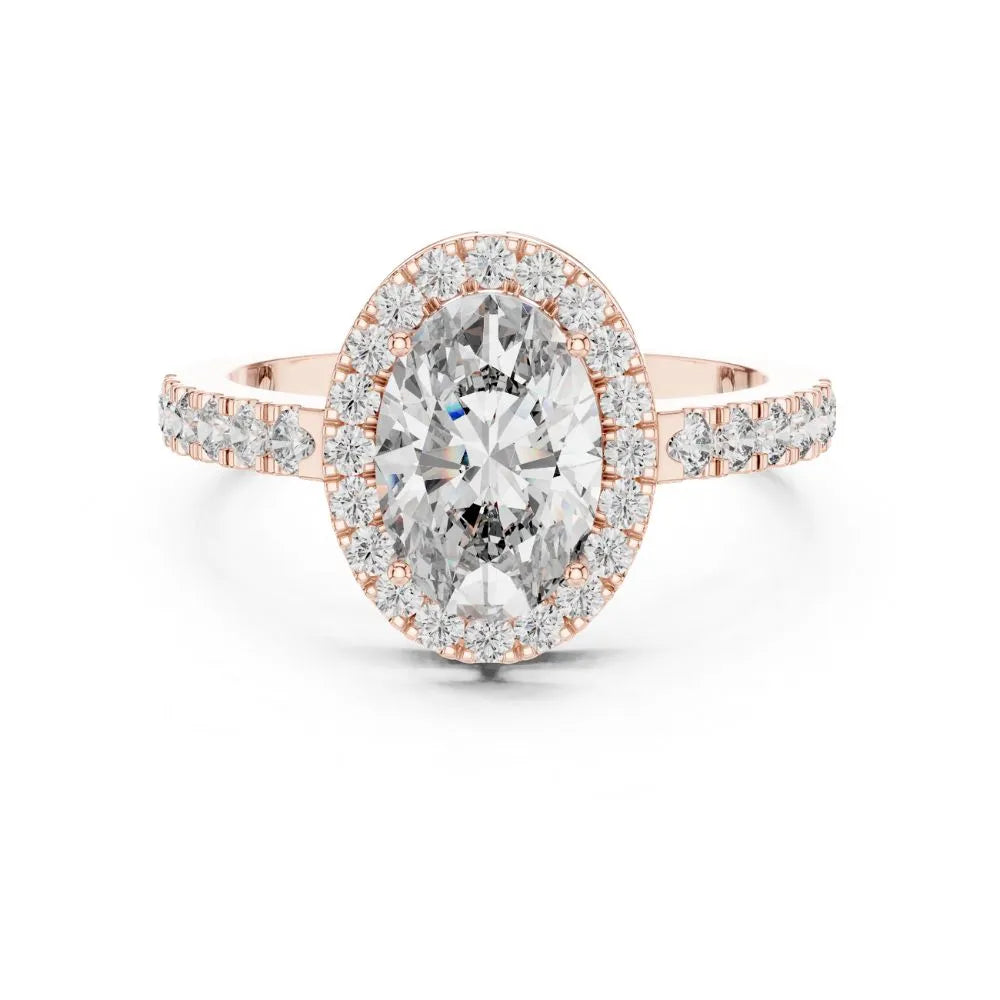 Orynio ORYNIO Aurora Halo Oval Engagement Ring in 925 Sterling Silver 92.5 silver jewellery