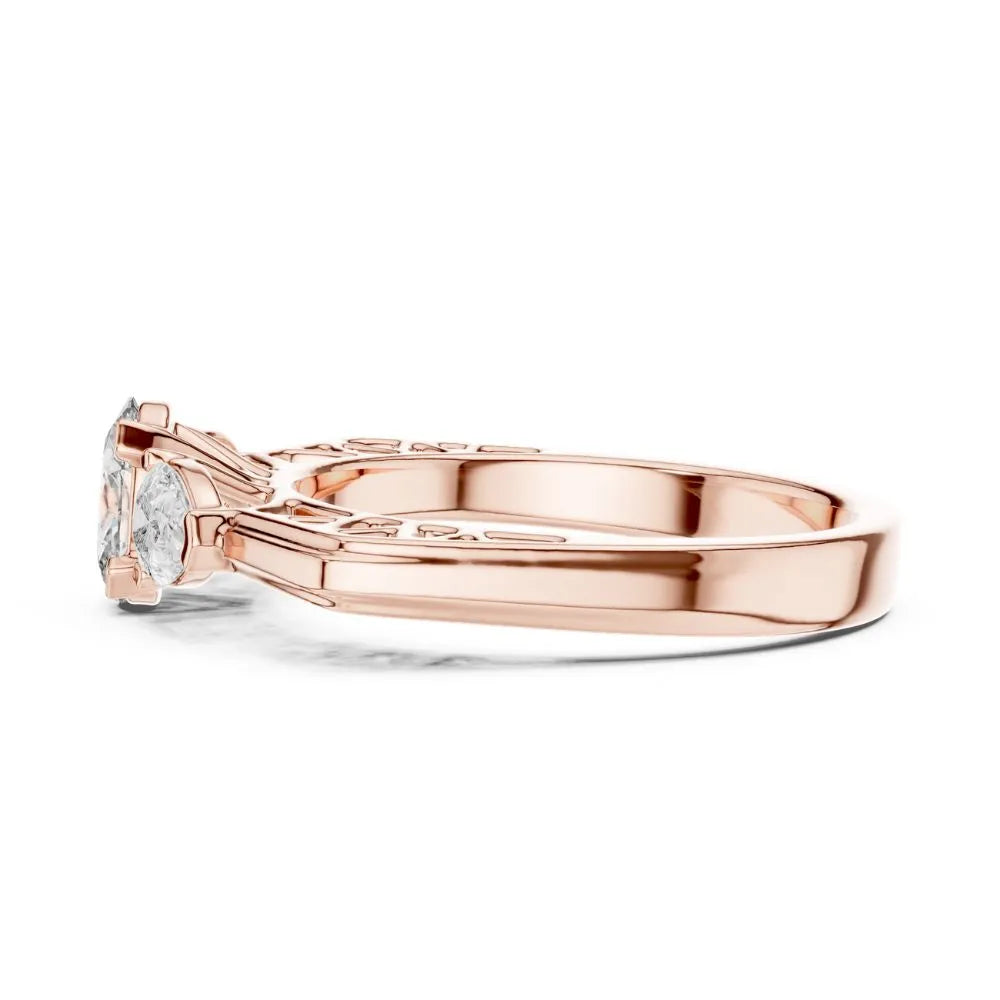Orynio ORYNIO Elara Vintage Three Stone Ring in 925 Sterling Silver 92.5 silver jewellery