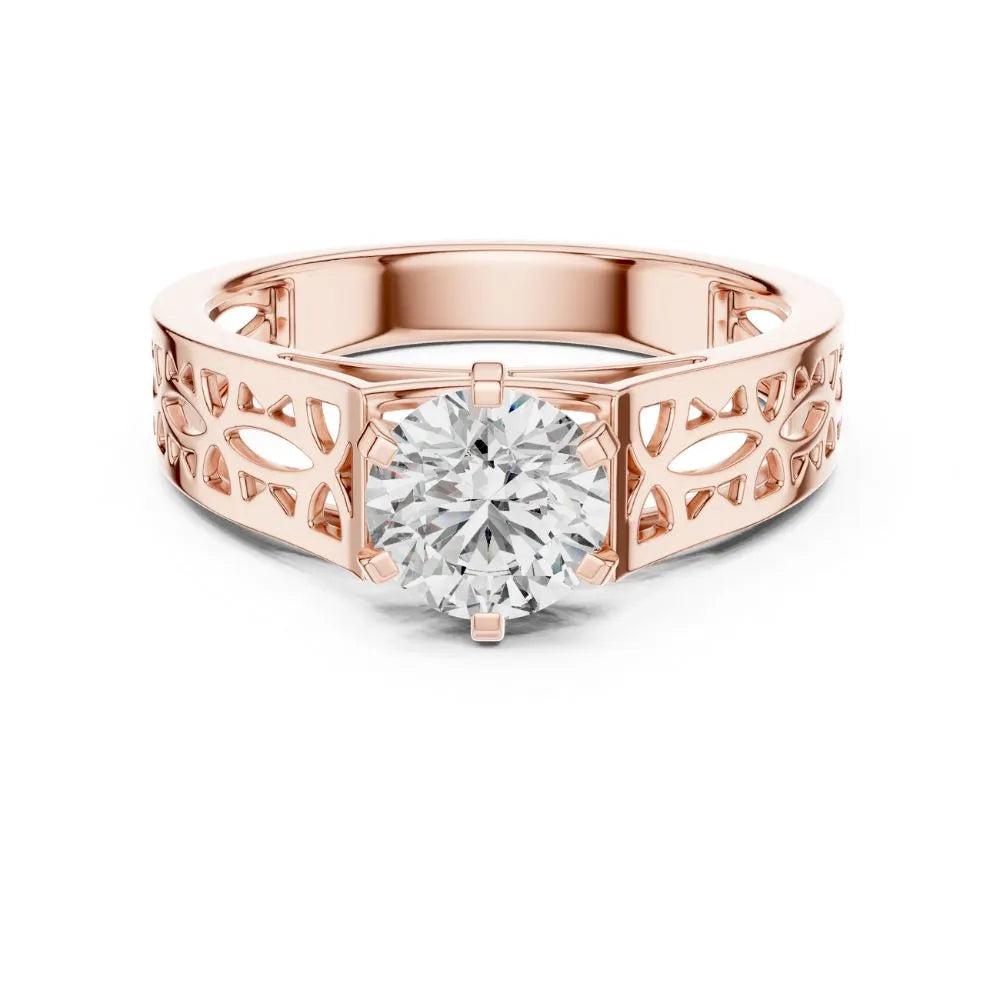 Orynio ORYNIO Aurora Lattice Solitaire Sterling Silver Ring 92.5 silver jewellery