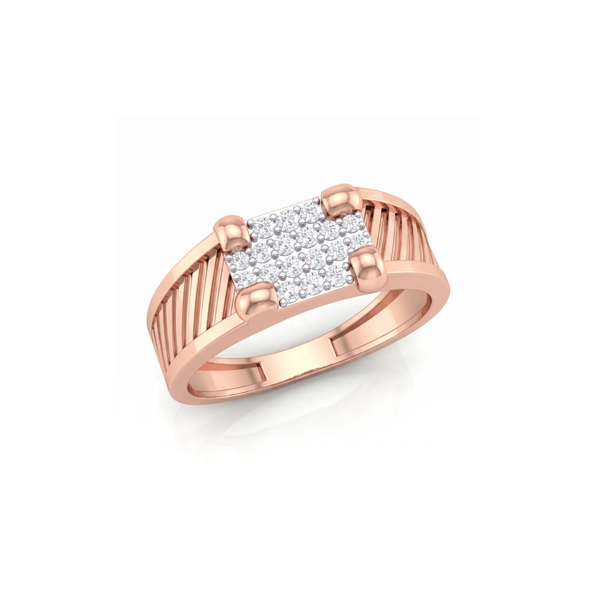 Square Diamond Grill Design Ring
