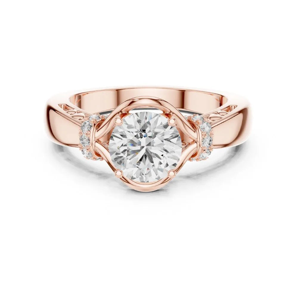 Orynio ORYNIO Infinity Embrace Solitaire Sterling Silver Ring 92.5 silver jewellery