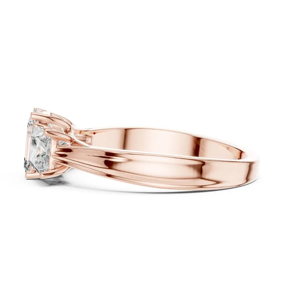 Orynio ORYNIO Imperial Emerald Three Stone Ring in 925 Sterling Silver 92.5 silver jewellery