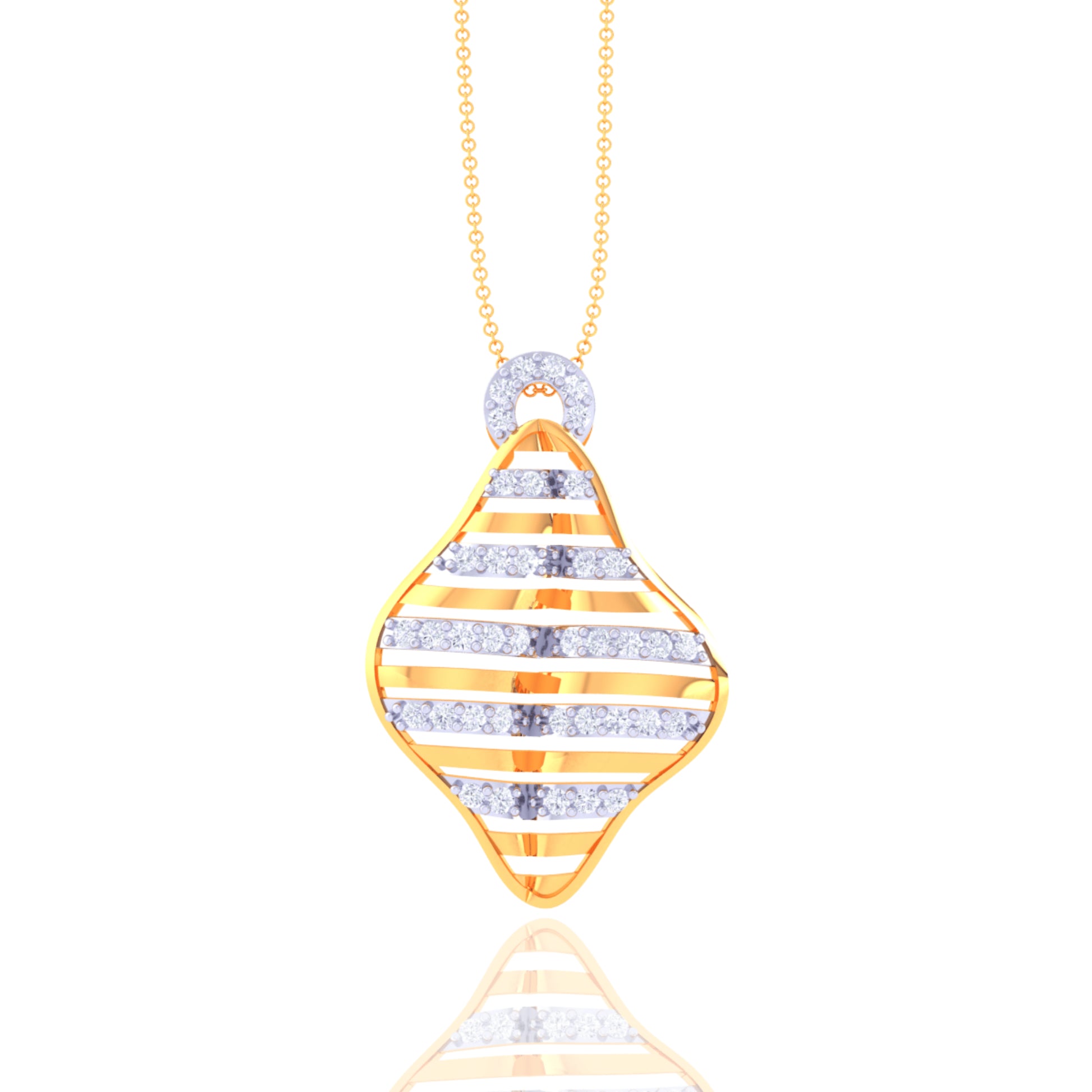 925 Silver Kaju Katli Design Women's Chain & Pendant