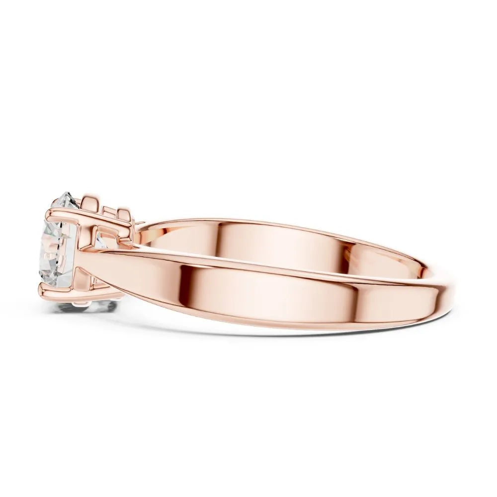 Twisted Solitaire Ring in 925 Sterling Silver | ORYNIO