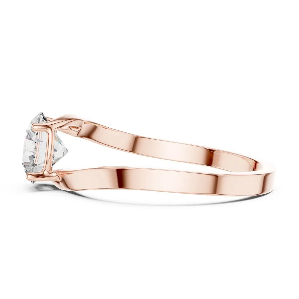 Orynio ORYNIO Aurelle Twist Solitaire Ring in 925 Sterling Silver 92.5 silver jewellery