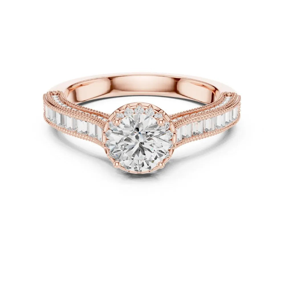 Orynio ORYNIO Radiant Whisper Accent Sterling Silver Engagement Ring 92.5 silver jewellery