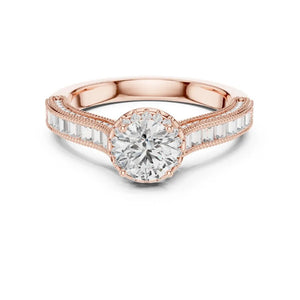 Orynio ORYNIO Radiant Whisper Accent Sterling Silver Engagement Ring 92.5 silver jewellery