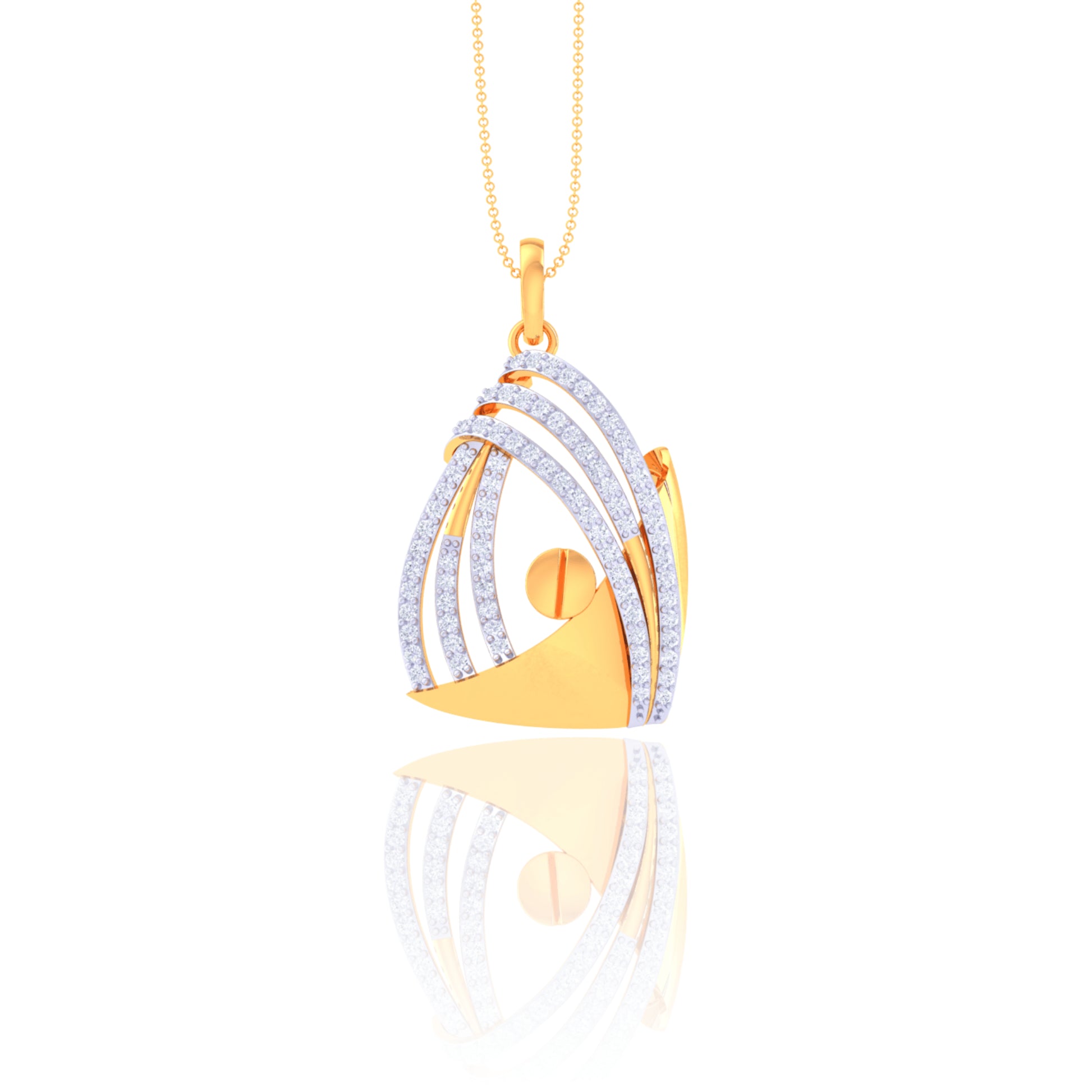 925 Silver Simple Design Pendant & Chain for Women