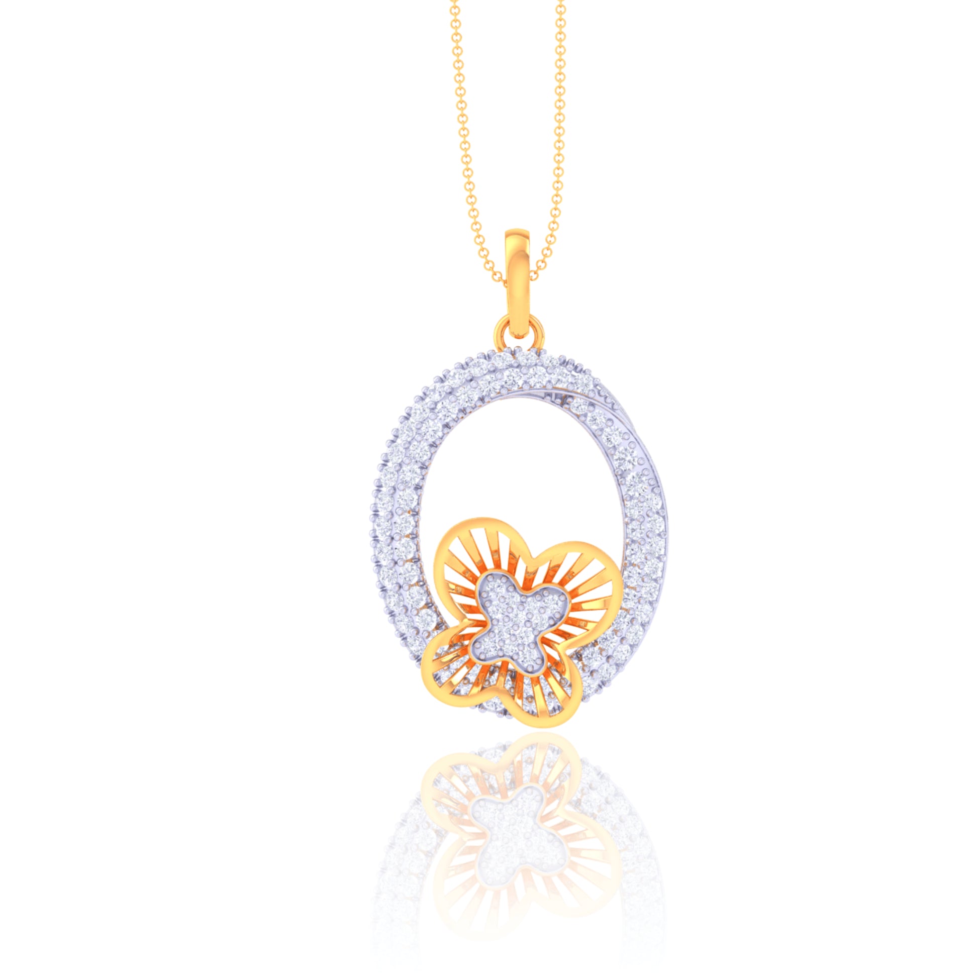 925 Silver Butterfly Pendant & Chain for Women
