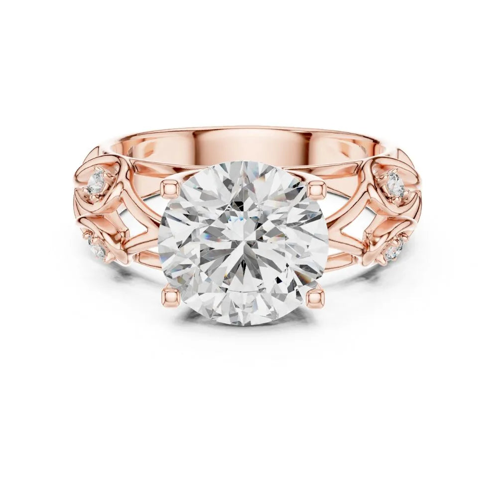 Orynio ORYNIO Blossom Vine Solitaire Engagement Ring in 925 Sterling Silver 92.5 silver jewellery