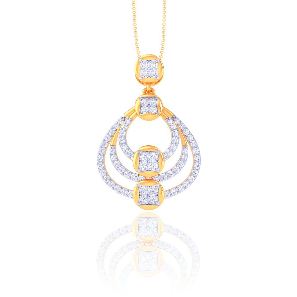 925 Silver Drop Design Pendant with Chain for Women | Elegant & Stylish