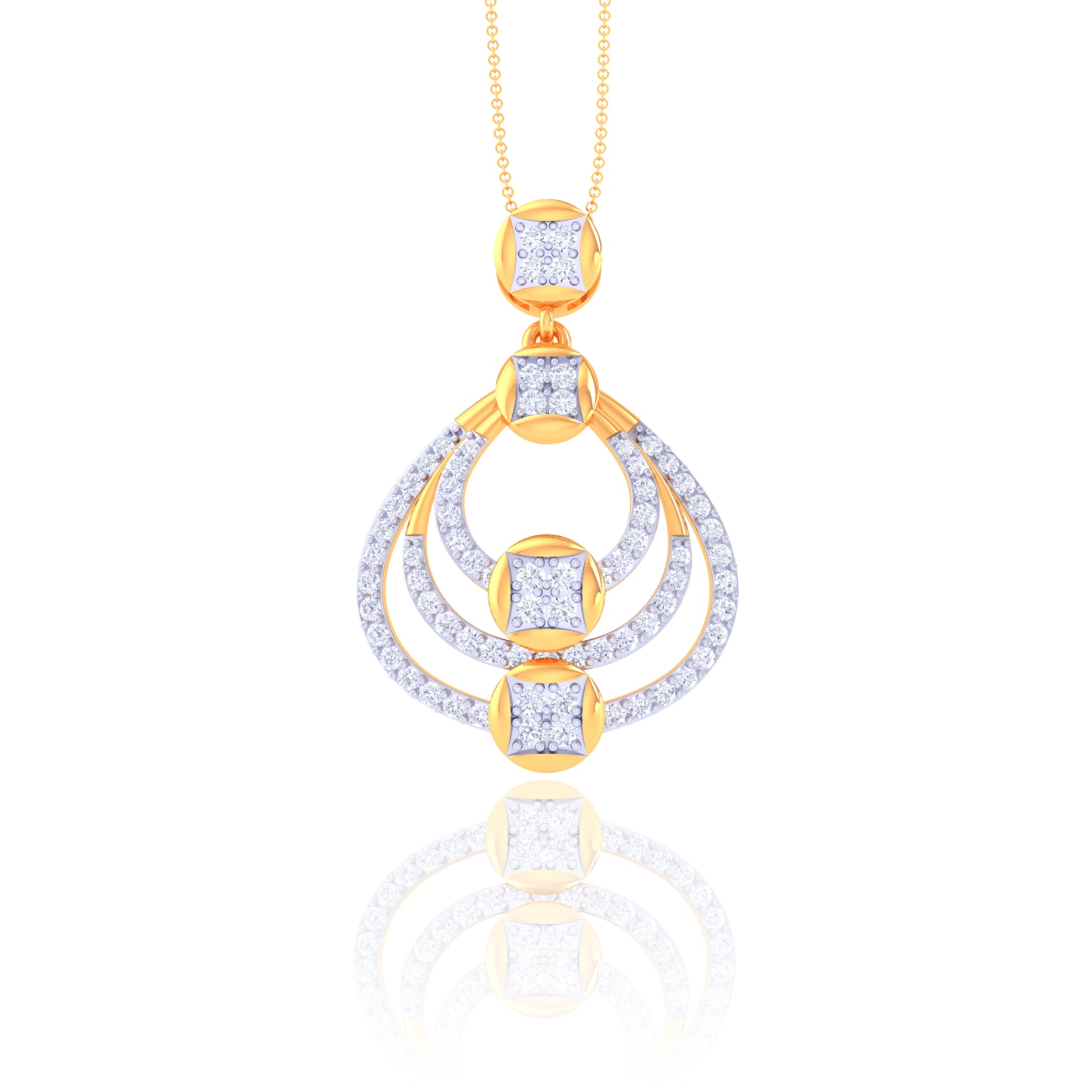 925 Silver Drop Design Pendant with Chain for Women | Elegant & Stylish