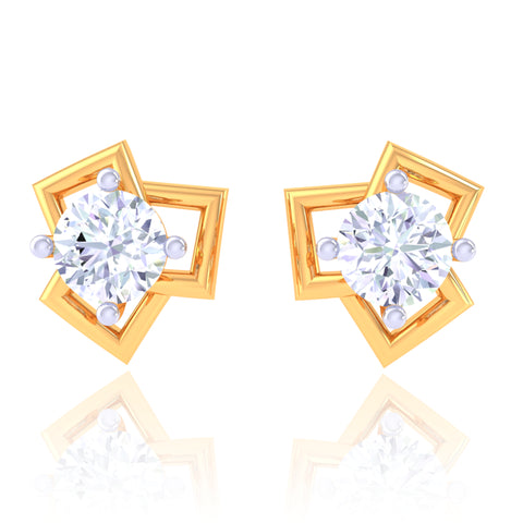 925 Silver Square Design Earrings for Women | Elegant & Stylish