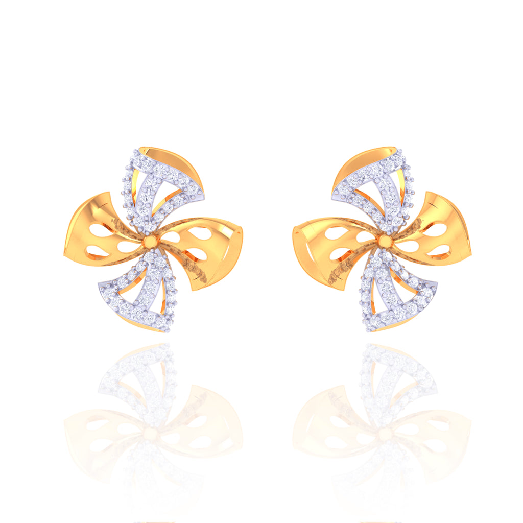 925 Silver Flower Design Women's Earrings – Elegant & Timeless