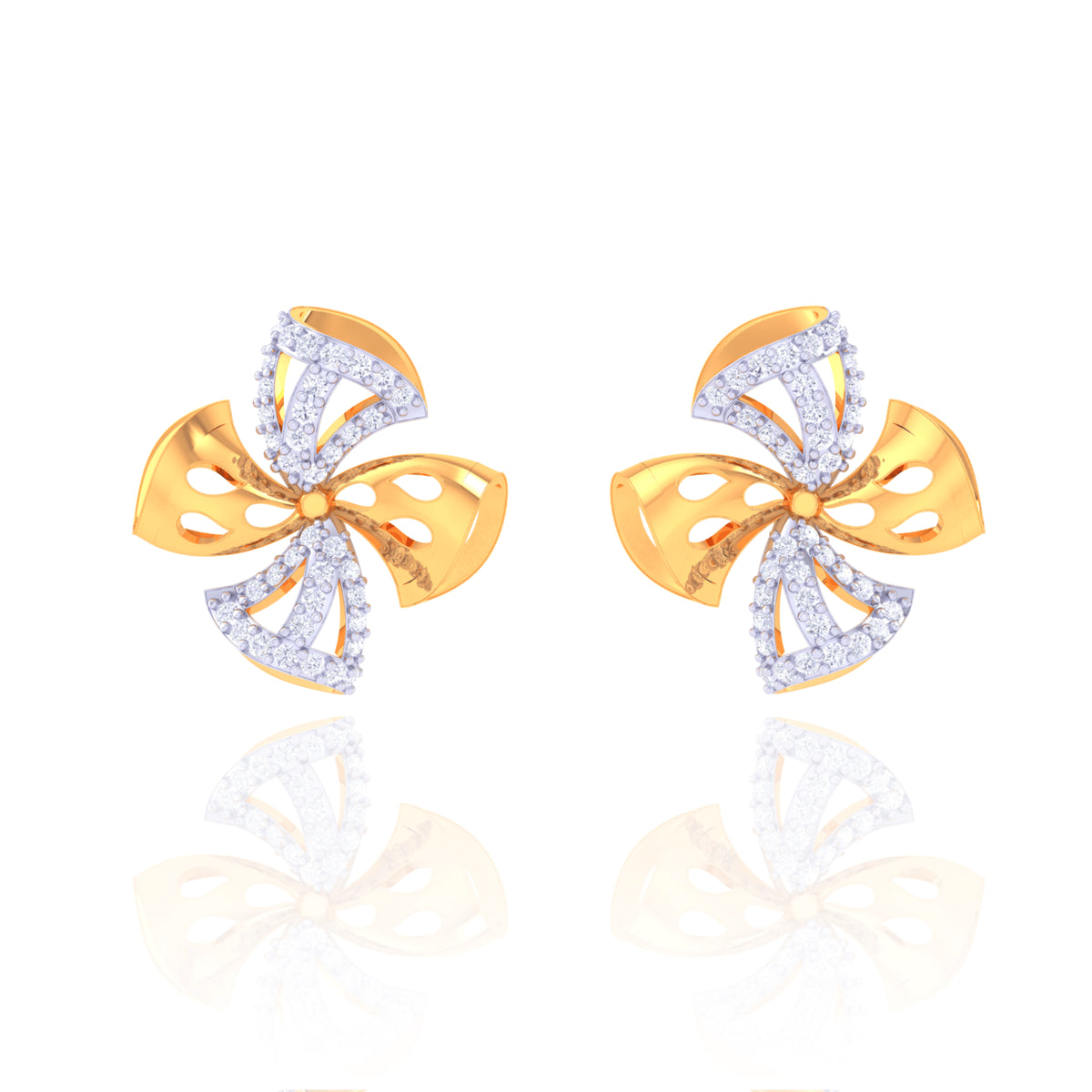 925 Silver Flower Design Women's Earrings – Elegant & Timeless