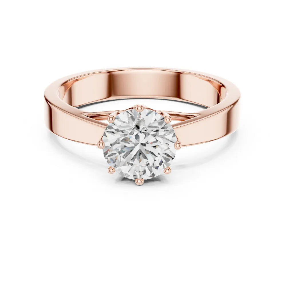 Classic Solitaire Engagement Ring in 925 Sterling Silver | ORYNIO