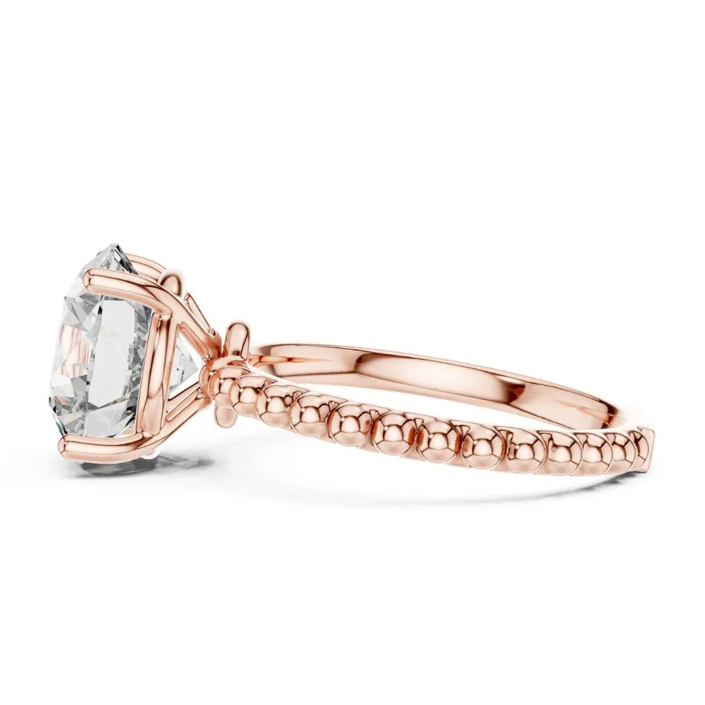 Orynio ORYNIO Roselle Beaded Solitaire Ring in 925 Sterling Silver 92.5 silver jewellery