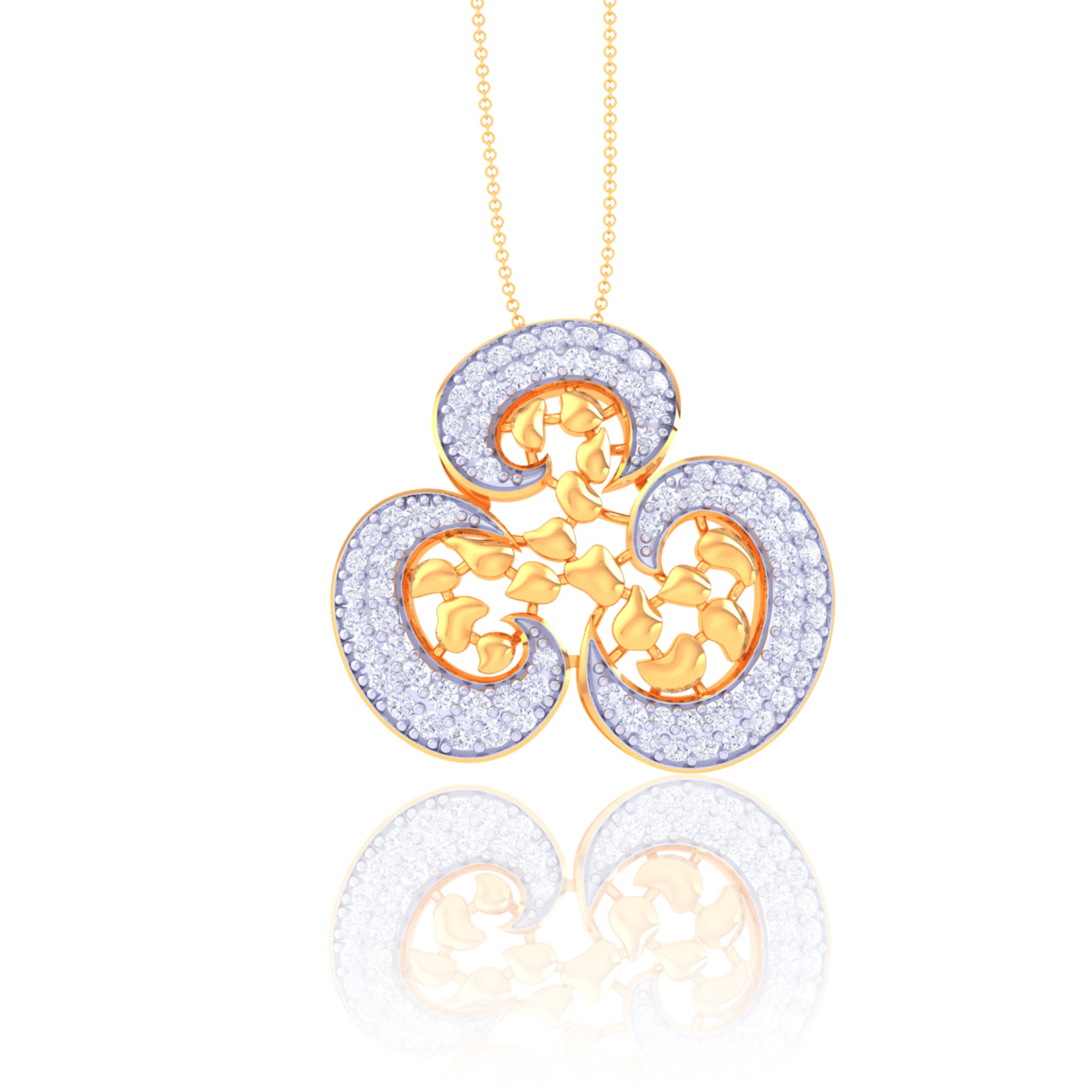 925 Silver Unique Solitaire Pendant & Chain for Women