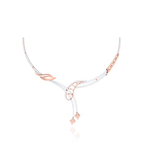 Elegant 92.5 Silver Women's Necklace with Diamond-like Detailing