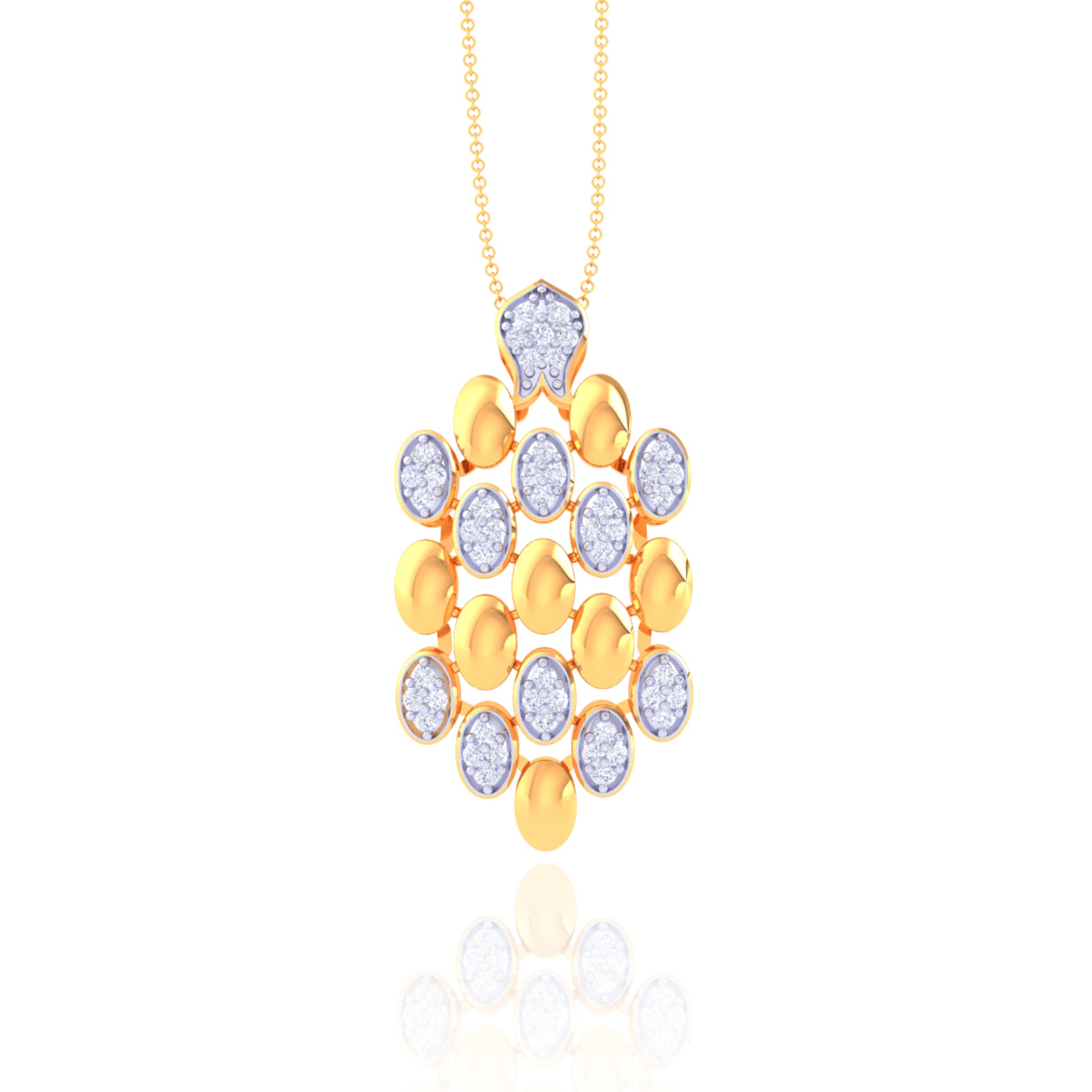 925 Silver Solitaire Pendant with Chain for Women