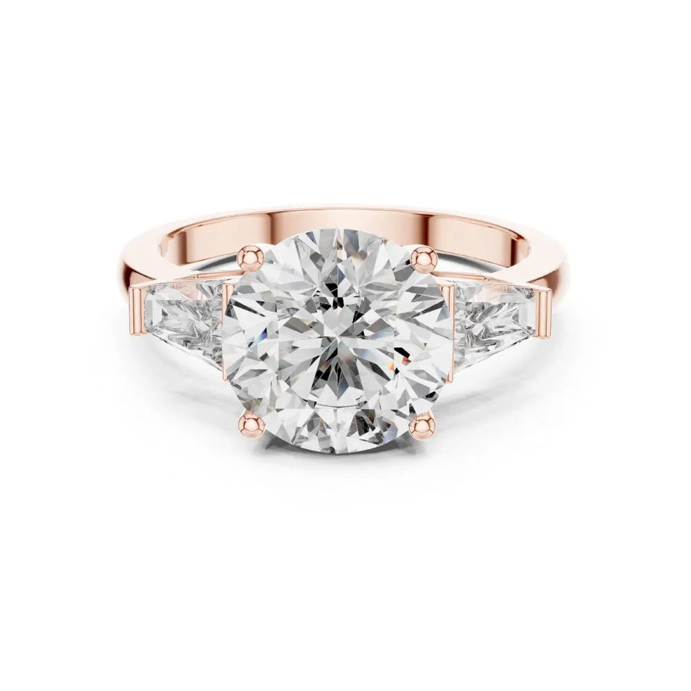 Orynio ORYNIO Radiant Harmony Three-Stone Solitaire Ring in 925 Sterling Silver 92.5 silver jewellery
