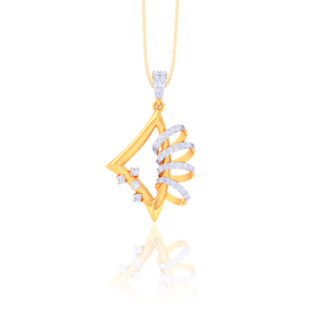 925 Silver Triangle Design Pendant with Chain for Women | Minimalist Jewelry