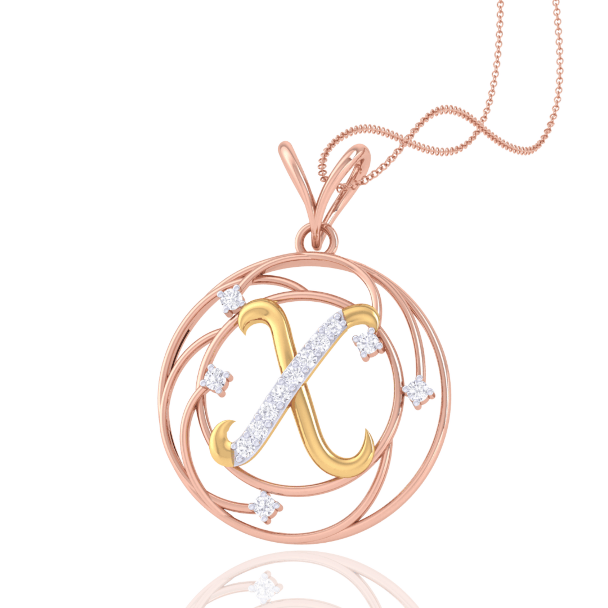 925 Silver A to Z Letters Women's Chain & Pendant