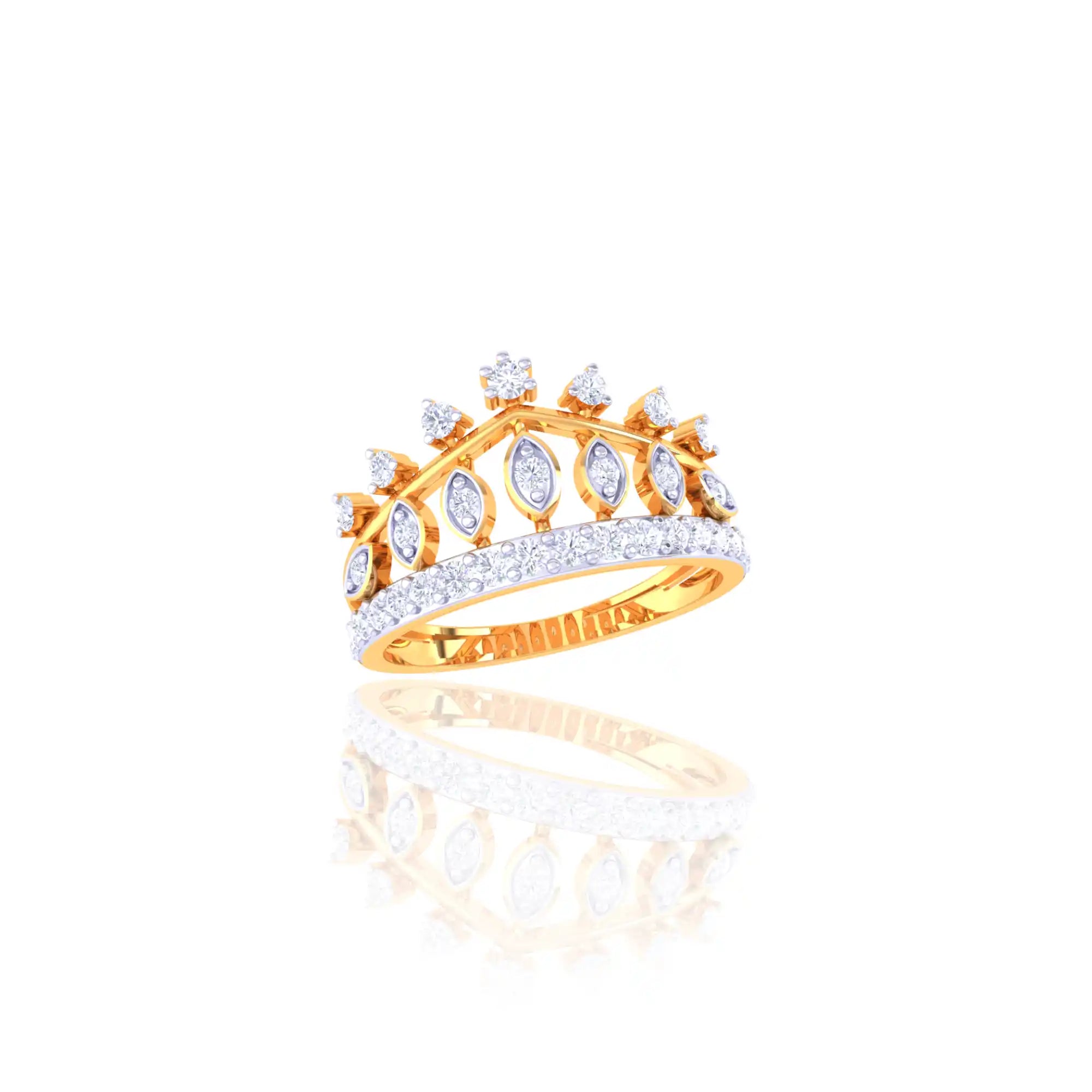 92.5 Sterling Silver Crown Tiara Ring