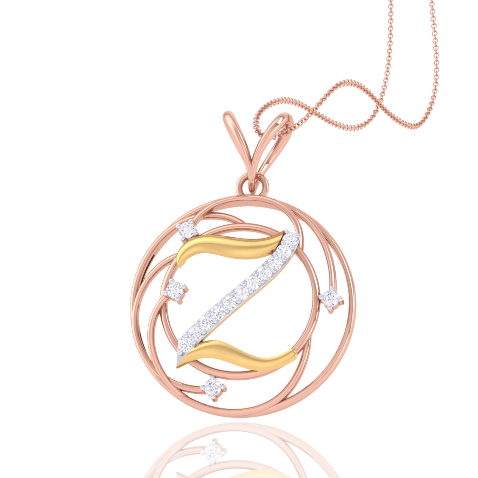 925 Silver A to Z Letters Women's Chain & Pendant