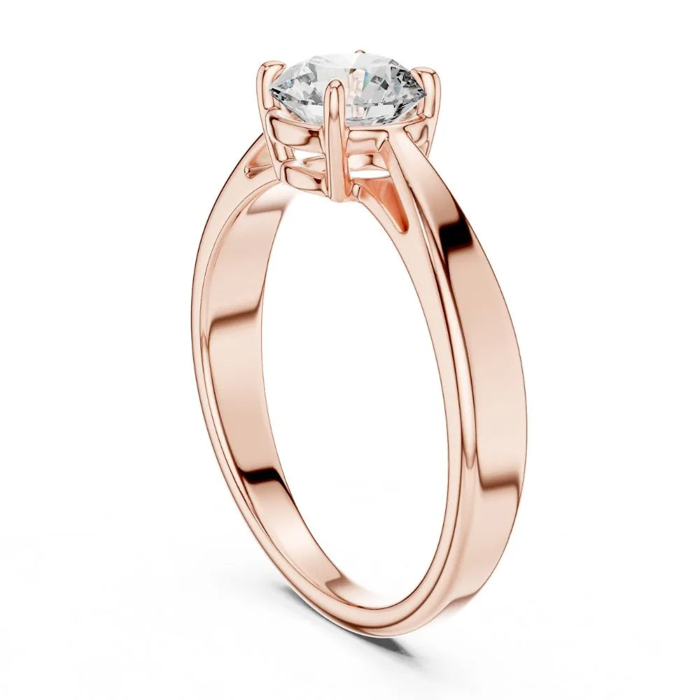 Twisted Solitaire Ring in 925 Sterling Silver | ORYNIO