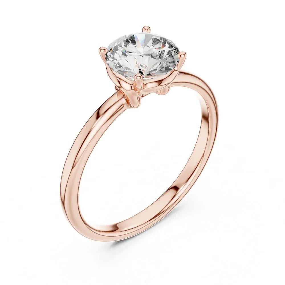 ORYNIO Celestia Solitaire Ring in 925 Sterling Silver
