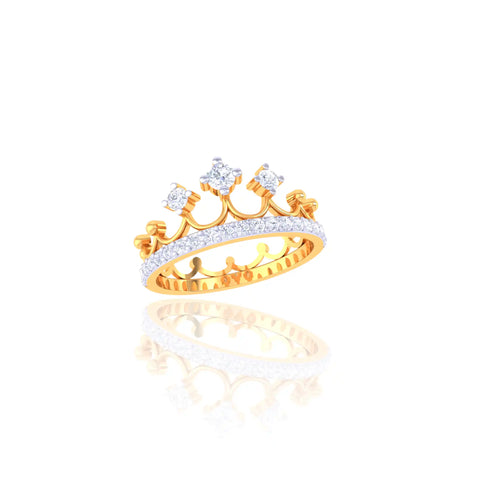 92.5 Sterling Silver Crown Ring 