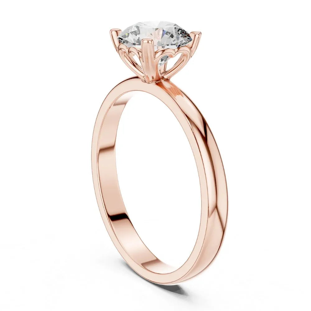 Classic Four-Prong Solitaire Ring in 925 Sterling Silver | ORYNIO